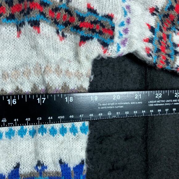 American Eagle Womens Sweater Multi Striped Boat Neck Knit Wool Blend Medium - Picture 7 of 11